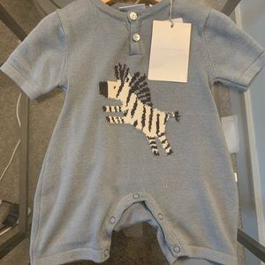 Elegant baby zebra shortall